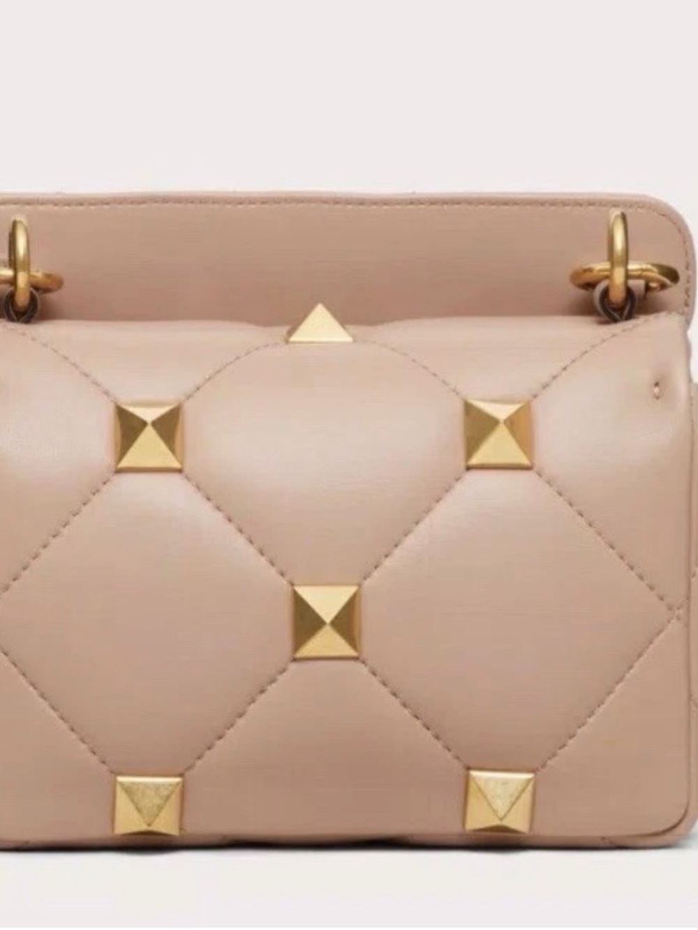 Valentino Blush Pink Quilted Leather Mini Bag with Gold Studs $2,980 - Picture 3 of 3
